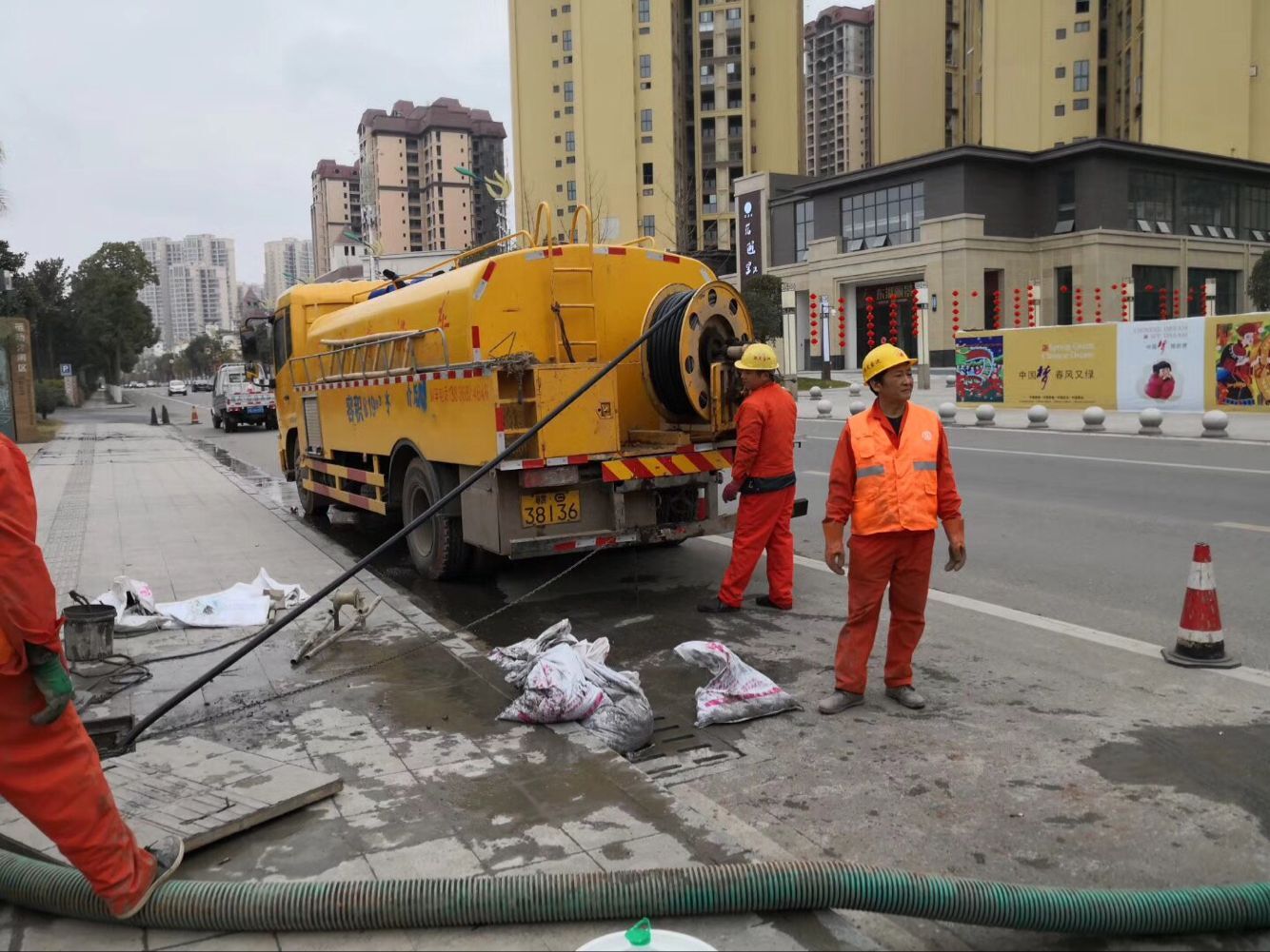 火炬开发区街道排污管道清淤-管道清洗