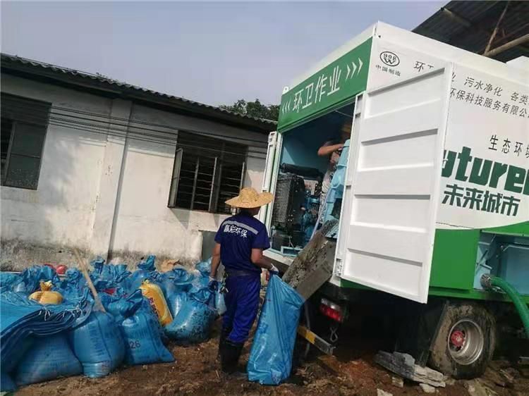 火炬开发区街道工业污泥压干处理